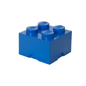 Caja De Almacenamiento Lego Storage Brick, 4 Pomos, Azul, Capacidad De 5,6 L