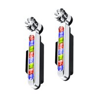 Ioensy - 2 Piezas De Luz De Circulación Diurna Abs Para Automóviles Con Energía Eólica Para Automóviles Auto Colorido