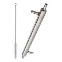Magideal - Condensador De Destilación, Tubo De Condensador, Fabricante De Vodka, Enfriador De Acero, Práctico Enfriador De Vino, Deflegmador, Condensador De Dest Tubo Con Cepillo