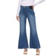thumbnail image 1 of INSPIRE CHIC Pantalones de Maternidad de Mezclilla para Mujeres, Corte de Bota Acampanada, Elásticos, Tiro Medio, Dobladillo Deshilachado, Pantalones de Embarazo Jeggings M Azul, 1 of 6