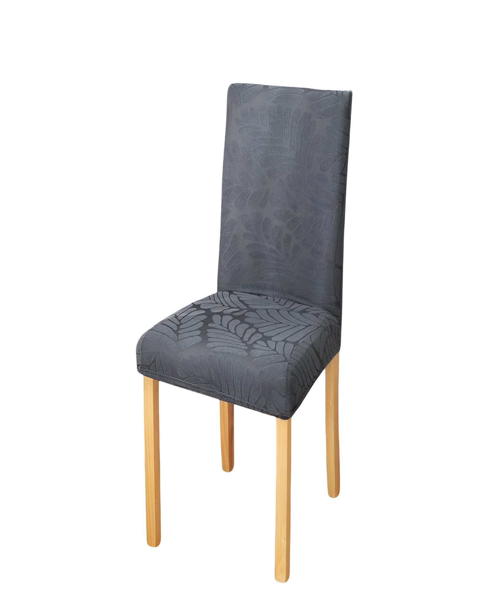 Genérico - Set De 6 Fundas De Silla Con Diseño Texturizado Colorgris 2