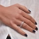 thumbnail image 2 of 18K Gold Plated Eternity Moissanite Ring - 3.2/7.0 Ct - Perfect for Brides and Weddings - Includes Certificate, 2 of 4