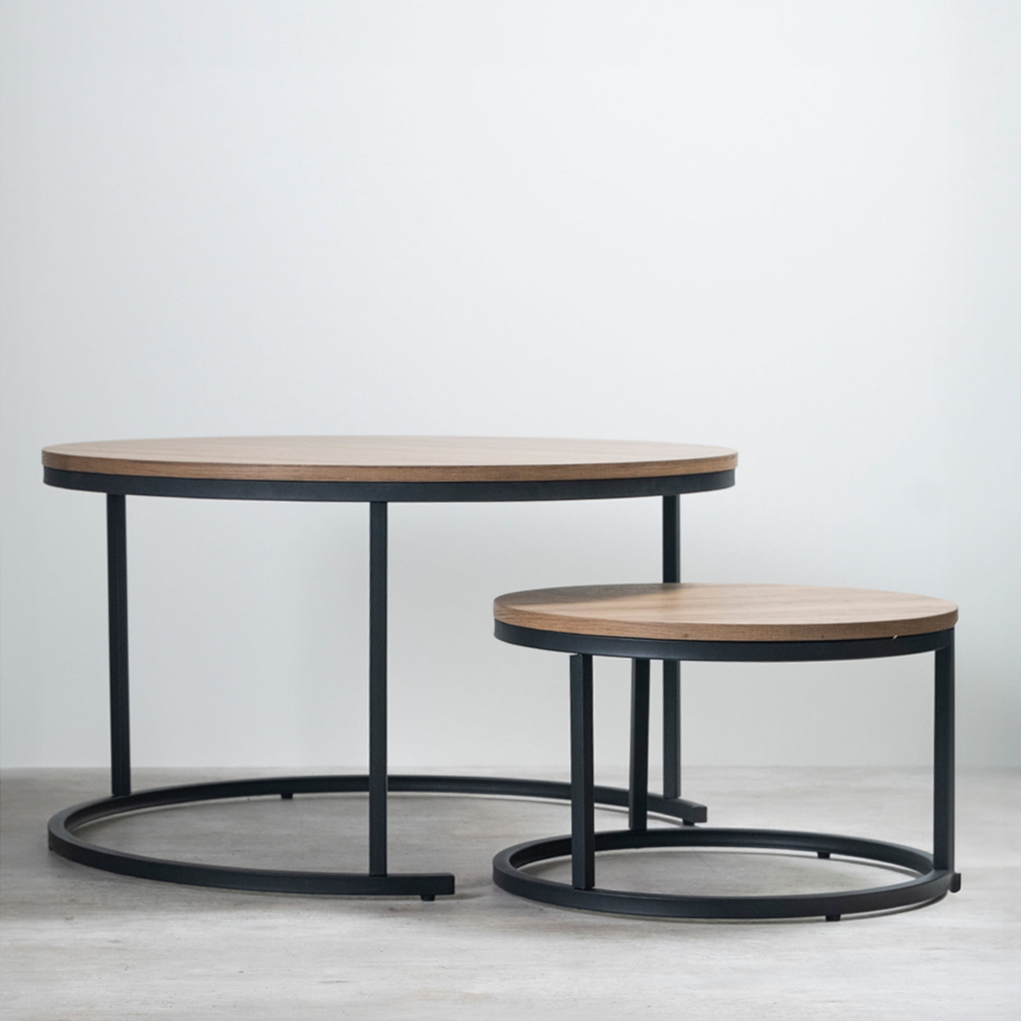 Oh! Mi Hogar ® - Set De 2 Mesas De Centro Redondas Gemelas Rio