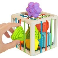 Oem - Cubo Sensorial Con Figuras Geometricas Montessori