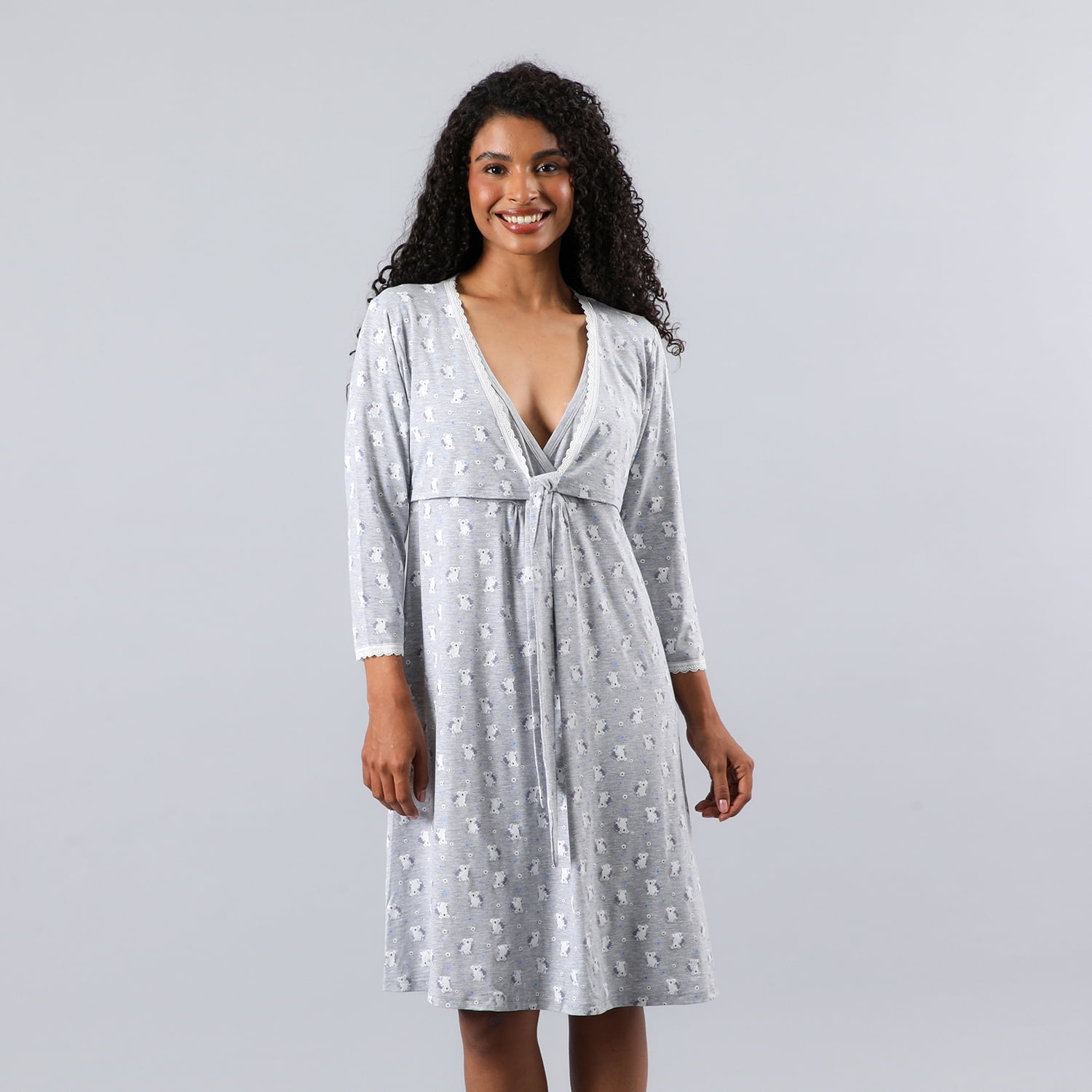 Camisola Maternal Manga 3/4 Flores Mujer 33784-54