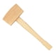thumbnail image 1 of martillo de madera maciza de madera de haya herramienta de carpintería tallado mazo 100mm, 1 of 5