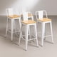 thumbnail image 1 of Pack 4 Taburetes Tolix De Madera 66cm Con Respaldo Venhouse Blanco, 1 of 10