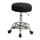 thumbnail image 1 of Taburete de salón giratorio ajustable con reposapiés de 45 cm a 58 cm con elevación de gas hidráulica redonda con ruedas para guitarristas, resistente Negro, 1 of 5