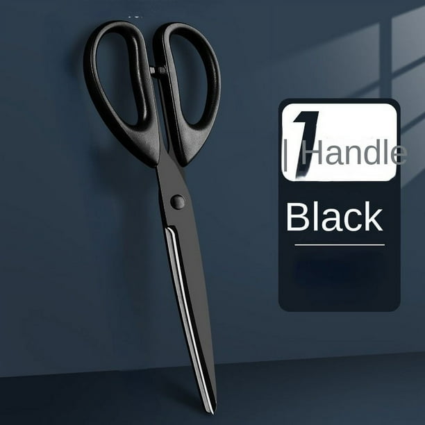 Premium Black Edge Portable Scissors - Perfect for Office, Crafting, and Kids' Projects!