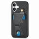 thumbnail image 3 of Funda Resistente para iPhone 16 con Tarjetero y Soporte, Diseño Magnético Negro, 3 of 5