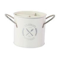 Magideal - Organizador De Utensilios De Cocina Elegante Con De Drenaje Blanco