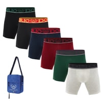Giovacchino - Pack De 6 Boxer Medio Algodón Hombre Con Bolso Regalo