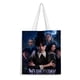 thumbnail image 1 of Wednesday Addams Bolso de tela con estampado de lienzo para mujer, bolsa de compras reutilizable y estética, con cremallera interior, regalo para mujer, 35 × 40 cm., 1 of 6