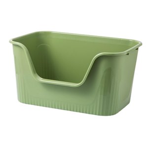 Ioensy - Lavabo De Arena Para Gatos Para Todo Tipo De Arena Para Gatos, Bandeja De Arena Para Mascotas Con Parte Superior Abierta, Color Verde