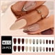 thumbnail image 3 of Glossy Medium Almond Shape Acrylic Fake Nails with Olive Branch Design - Stylish False Nails Decorations Kit for Women, 3 of 3