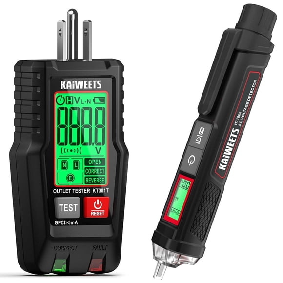 Probador de Voltaje KAIWEETS HT100sB Sin Contacto LCD 120V