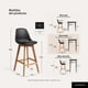 thumbnail image 4 of Pack 4 Taburetes Piso Bar Acolchado Altura 65cm Eames Tulip Negro, 4 of 8