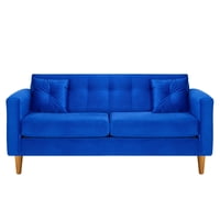 Bodevir - Sofa New Retro 3C Felpa 04 Azul Rey