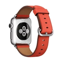 Genérico - Correa Cuero Compatible Iwatch Apple Watch 42/44/45Mm Naranja