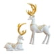 thumbnail image 2 of Juego De 2 Figuras De Alces, Estatuas De Ciervos De Resina De Reno Para Decoración De Mesa Del Hogar, 2 of 3