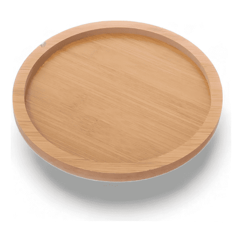 Genérico - Tabla De Trupan (Mdf) Para Aperitivos, Pack De 4, Redonda, Con Canaleta.