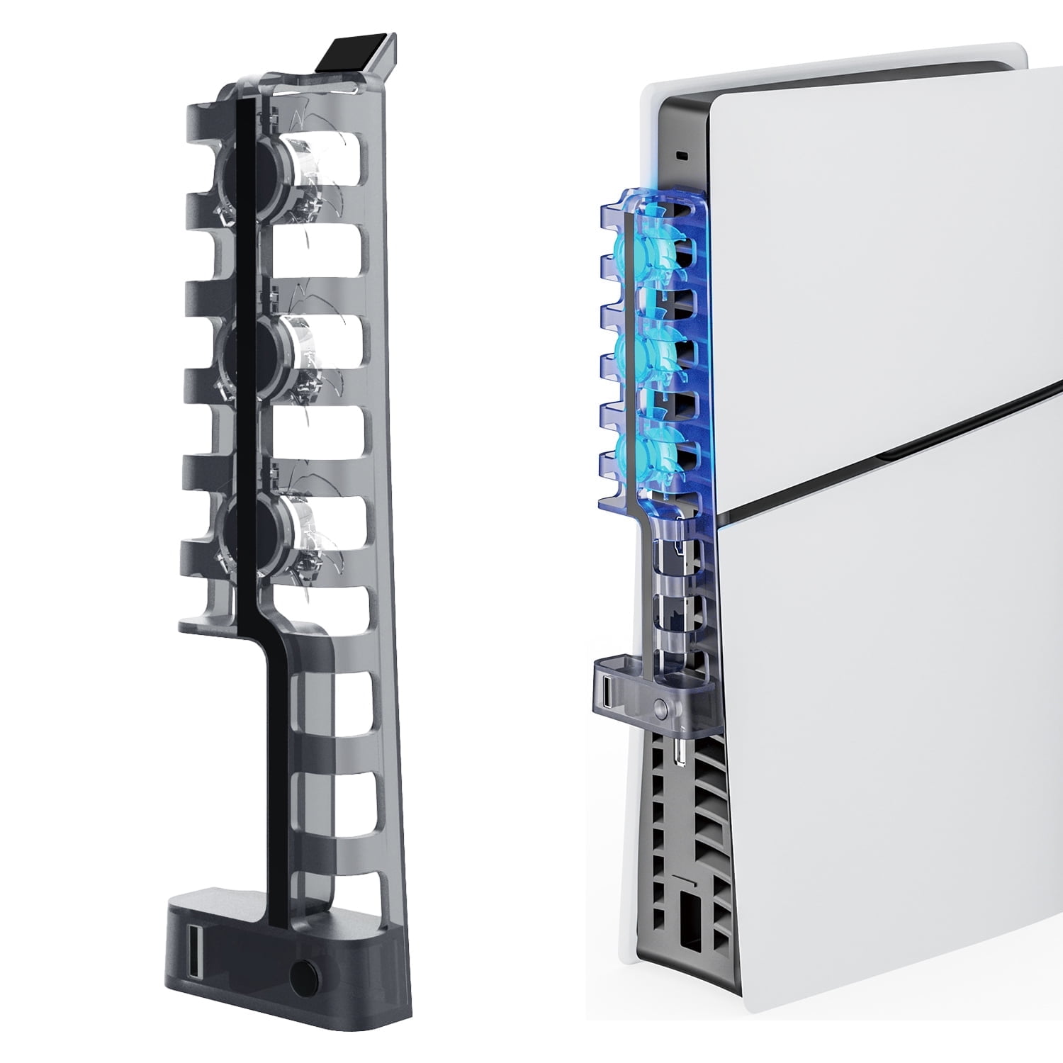 Ventilador De Enfriamiento Aaronmei Para Consola Ps5 Slim Blanco