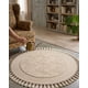 thumbnail image 2 of Alfombra Redonda Estilo Boho Chic con Flecos Textura sisal 80cm, 2 of 8