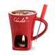 thumbnail image 1 of Taza de fondue AMZWISH de cerámica roja con tenedor, 1 of 6