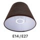 thumbnail image 3 of Pantalla Para Lampara Repuesto Pantalla Vestido E14 E27 Peq marron, 3 of 3