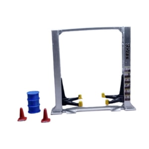 Magideal - Diorama A Escala 1/64 De Garaje, Taller De Reparación De Automóviles, Maqueta De Exhibición De Elevador De Automóviles Realista, Juego De 4 Piezas, Ma Ascensor Argent