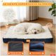 thumbnail image 4 of Cama AntiestrÃ©s Para Perros Gatos Con ColchÃ³n OrtopÃ©dico Talla M 75x50cm Color Beige Con Azul, 4 of 7