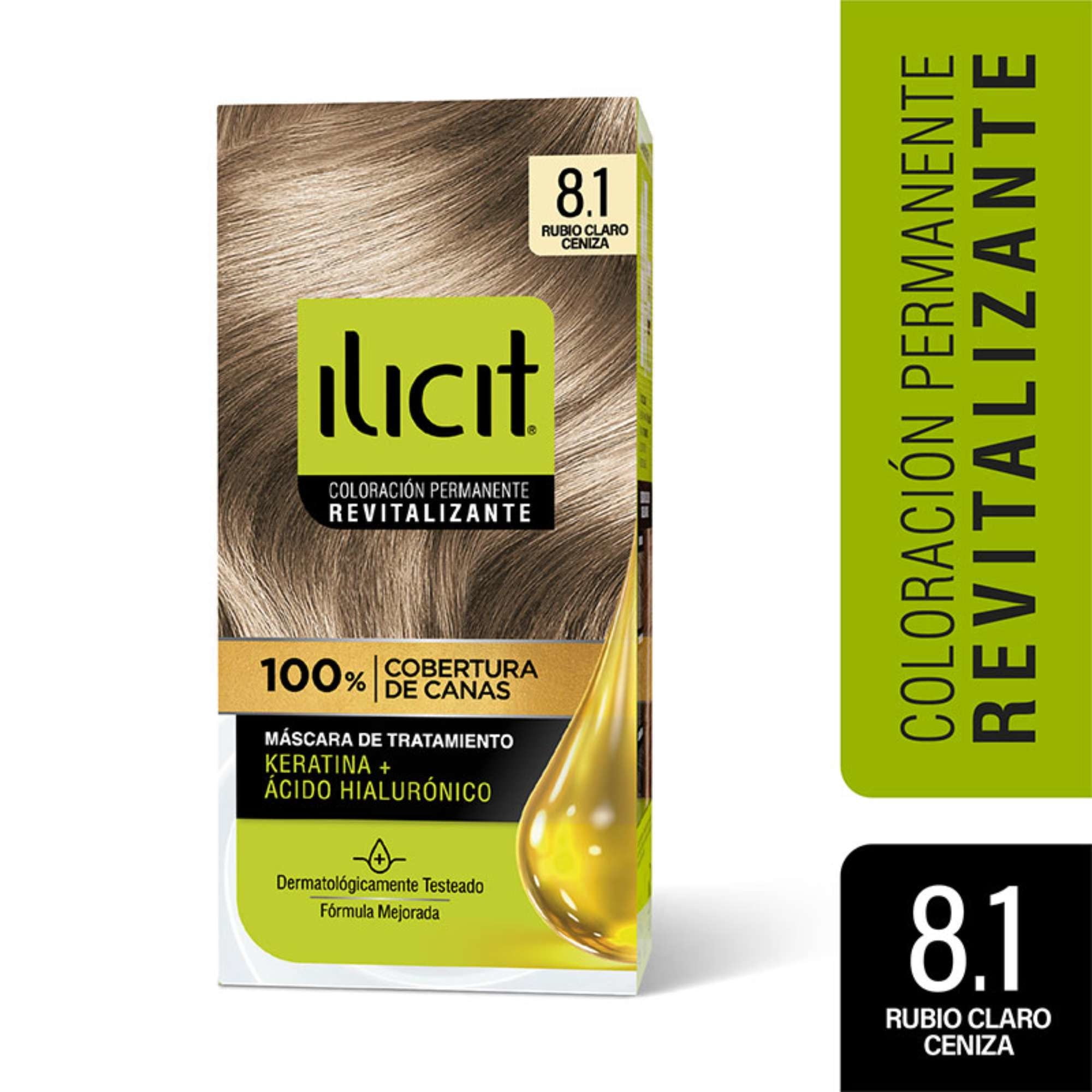 Ilicit - Coloración Cabello 8/1 Rubio Claro Ceniza