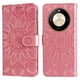 thumbnail image 5 of Funda tipo cartera FOXDOCK para Honor X50 Pro , diseño girasol en relieve, cuero PU, cierre magnético, soporte y tarjetero, 5 of 5