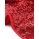 thumbnail image 5 of INSPIRE CHIC Pantalones Cortos de Mujer con Lentejuelas Brillantes de Cintura Media Sólida para Cóctel con Cintura Elástica Rojo L, 5 of 6