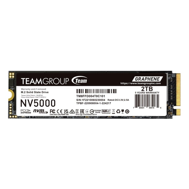 SSD TEAMGROUP NV5000 2 TB PCIe Gen4x4 M.2 2280 5000/3000 MB/s