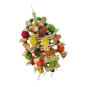 Ioensy - Juguete Para Masticar Loros, Cuerda Colgante Única, Juguete Para Masticar Pájaros Para Herramienta De Jardín En Casa