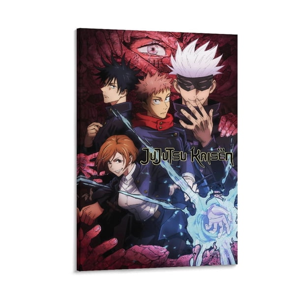 Jujutsu Kaisen (Manga) Cuadro decorativo colgante - Arte de pared - Póster enmarcado - Decoración de pared - Regalos para familia, amigos y aficionados 20*30 cm