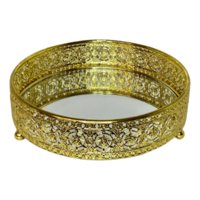 Genérico - Bandeja Decorativa Redonda Elegante Mesa Hogar Lau