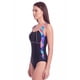 thumbnail image 2 of Traje de baño deportivo estampado negro en los costados, 2 of 4