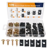 Kit Surtido De Tornillos Y Clips En U Para Coche Gooacc, 170 Piezas