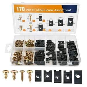 Kit Surtido De Tornillos Y Clips En U Para Coche Gooacc, 170 Piezas