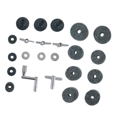 Magideal - 23 Piezas Juegos De Tambores Reemplazo De Arandelas De Platillo Accesorios De Reemplazo Kit De Reemplazo Reemplazo De Platillo Piezas De , Gris