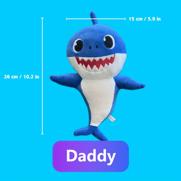 Baby Shark Plush Toy - Flashing and Singing Stuffed Animal for Kids - Creative and Cute Birthday Gift - Helps Develop Cognitive Skills
