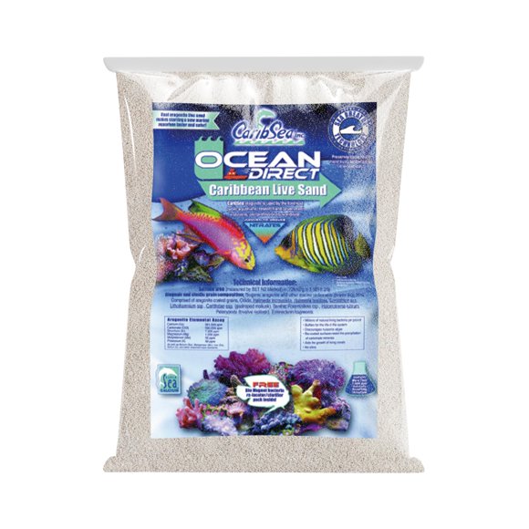Arena Viva Carib Sea 9 kg de Aragonita para Acuario de Agua Salada