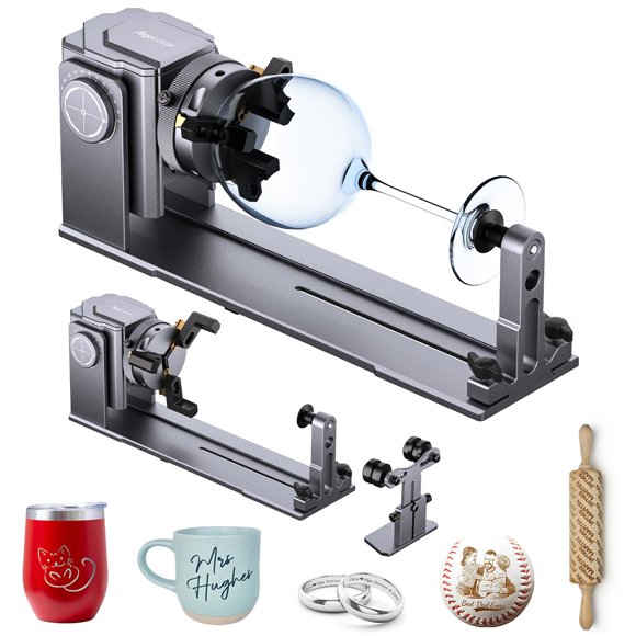 Rodillo Giratorio y Mandril AlgoLaser 4‑en‑1 Eje Y 180° Ajustable