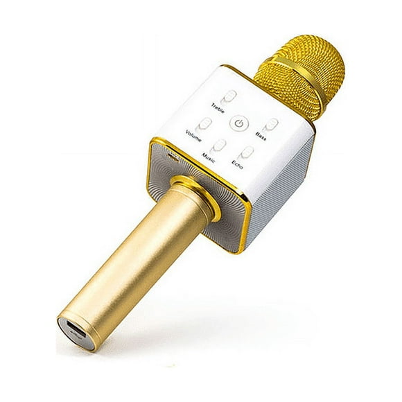 Micrófono Inalámbrico Karaoke Blanco Dorado