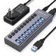thumbnail image 1 of Hub USB ACASIS de 10 puertos USB 3.1 de 10 Gbps con adaptador de corriente de 48 W, 1 of 7