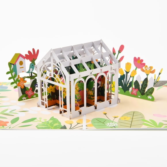 Tarjeta de Cumpleaños FIAMR 3D Pop Up Invernadero Jardín