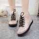 thumbnail image 2 of Botas de lluvia cortas, diseño transparente, antideslizantes, a la moda, estilo elegante, duraderas, de PVC, impermeables, para adultos y exteriores., 2 of 5