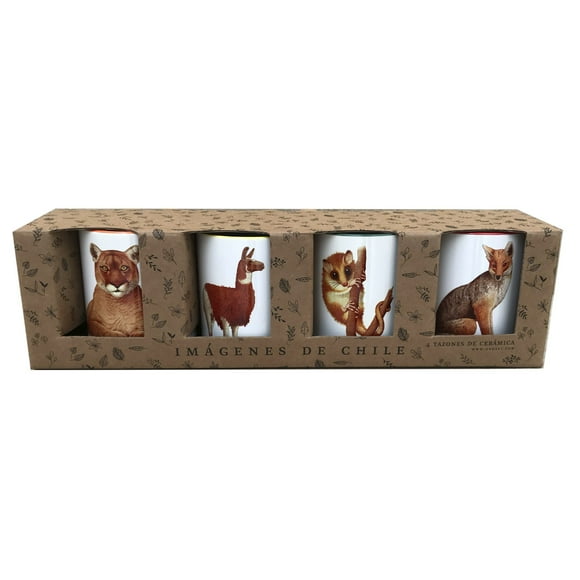 Set De 4 Tazas De Fauna N°1